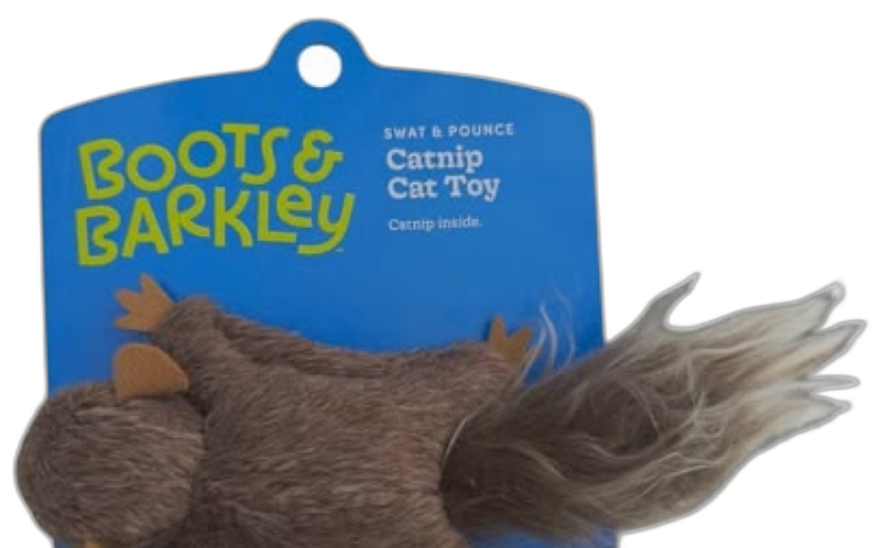 Juguete para gatos Boots & Barkley – Ardilla de peluche con catnip (Swat & Pounce)