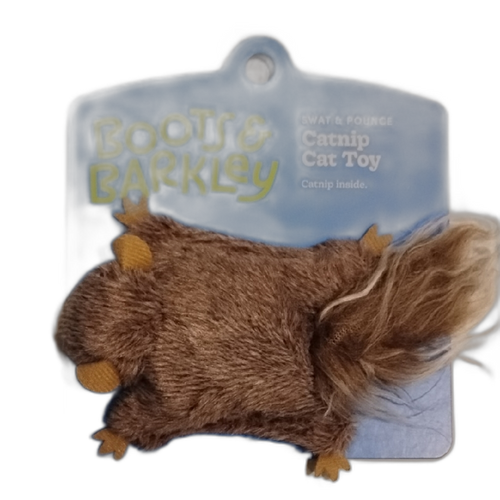 Juguete para gatos Boots & Barkley – Ardilla de peluche con catnip (Swat & Pounce)