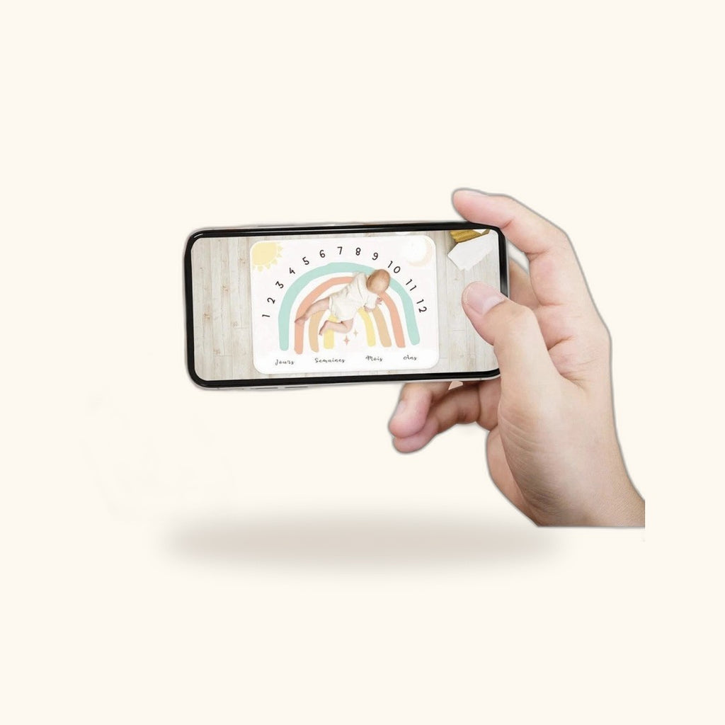 Manta de hitos para bebé Dream Big, arcoíris