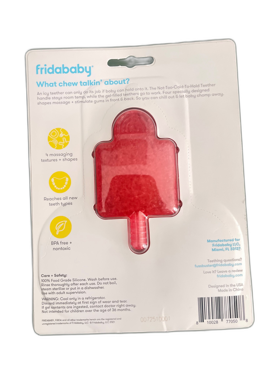 Mordedor para bebé Fridababy Not-Too-Cold-To-Hold – Alivio refrescante para las encías
