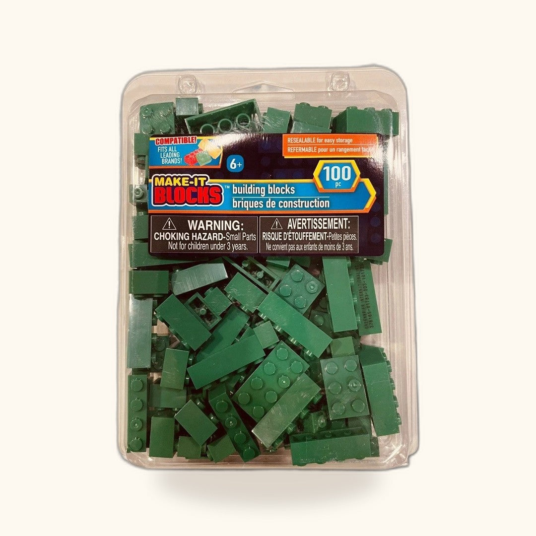 Pack de 3 sets de bloques Make It Blocks, verde/blanco/negro