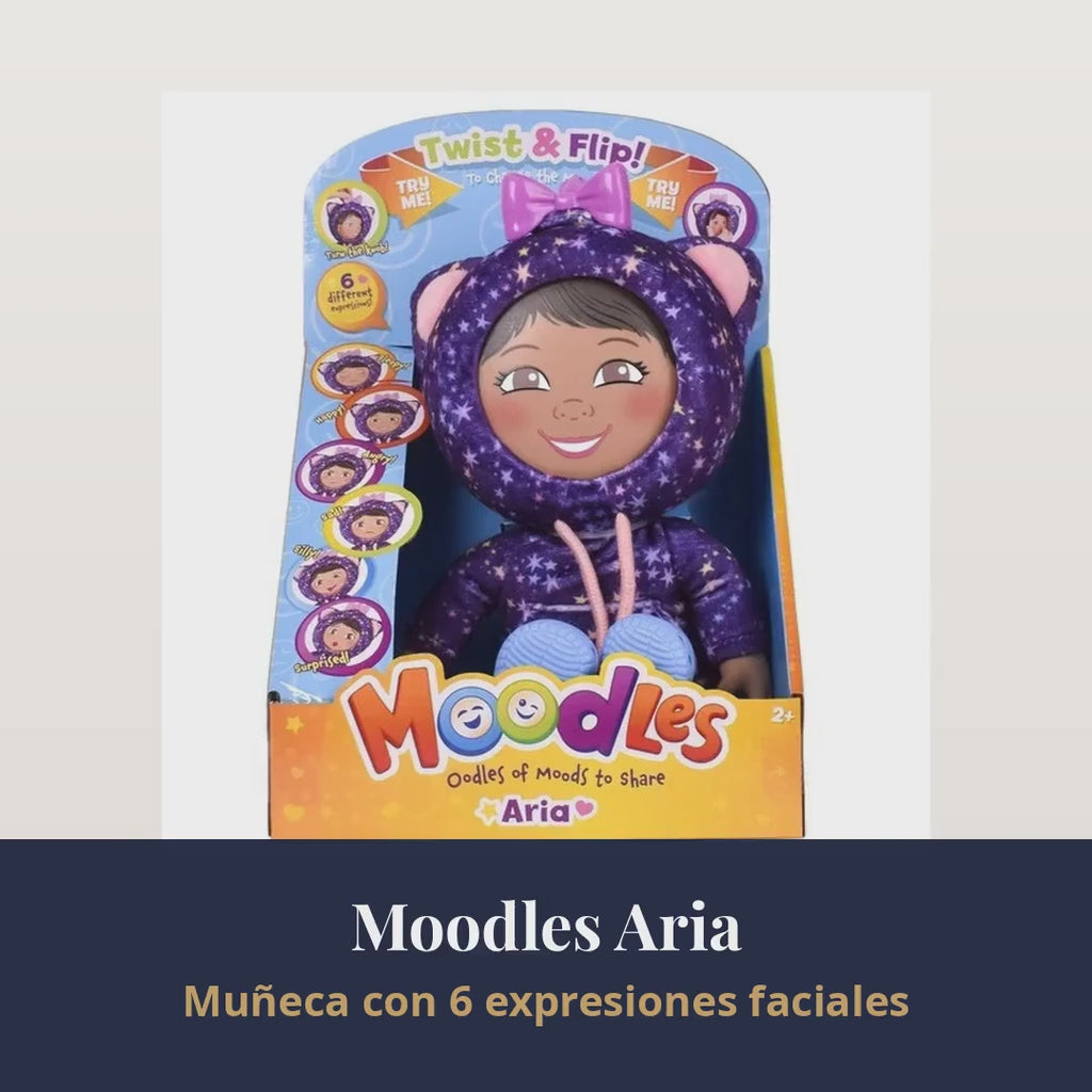 Moodles Aria 12" Doll with 6 Facial Expressions – Emotional Educational Toy