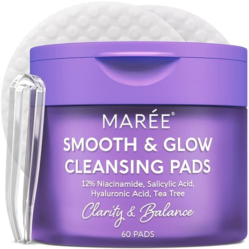 MARÉE Smooth & Glow Facial Pads with 12% Niacinamide – 60 Pads