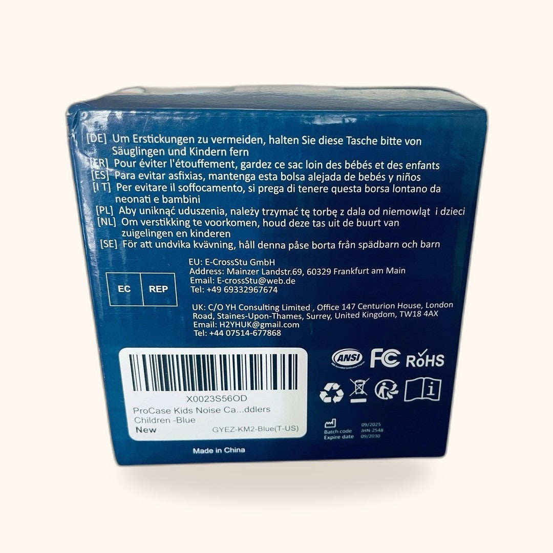 Protectores de oídos PRO CASE para niños, azul